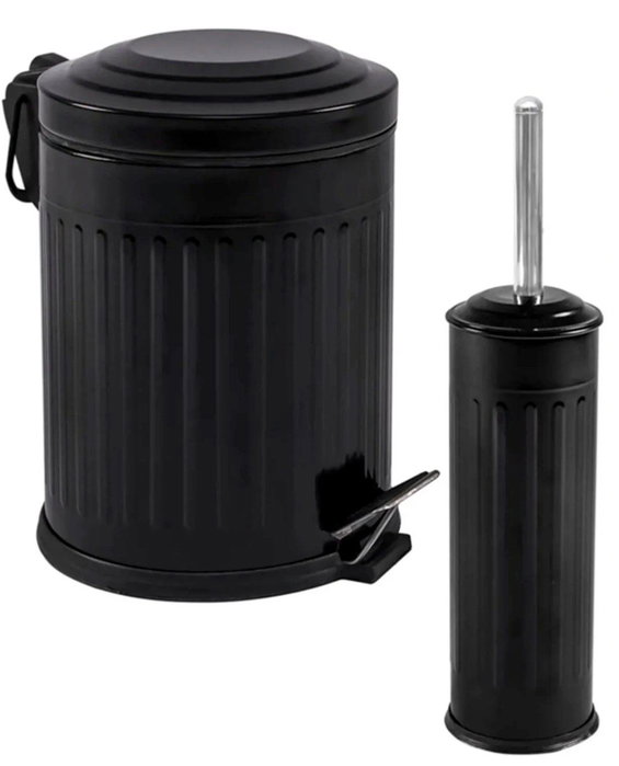 Hermia Juego de baño de 2 piezas Negro Hermia Juego de baño de 2 piezas Negro